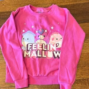 Squishmallows Bright Pink 'Feelin' Mallow' Graphic Sweatshirt